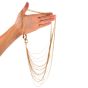 Gucci Vintage Multi Strand 18 Karat Yellow Gold Long Lariat Necklace 