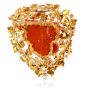 Buccellati Vintage Bacchus Roman God Natural Coral Akoya Pearl 18K Brooch Pendant