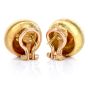 Buccellati 18k Yellow Gold Emerald Dome Shape Button Earrings