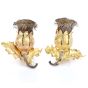Buccellati Vintage Thistle Flower 18K Gold & Silver Clip Back Earrings