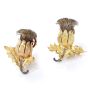 Buccellati Vintage Thistle Flower 18K Gold & Silver Clip Back Earrings