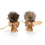Buccellati Vintage Thistle Flower 18K Gold & Silver Clip Back Earrings