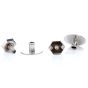 Vintage Diamond Onyx Brown Quartz Tuxedo Cufflink Button Set