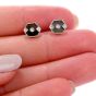 Vintage Diamond Onyx Brown Quartz Tuxedo Cufflink Button Set