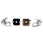 Vintage Diamond Onyx Brown Quartz Tuxedo Cufflink Button Set