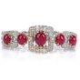 GIA Ruby Diamond 18K Gold Oval Cabochon Bracelet