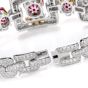 GIA Ruby Diamond 18K Gold Oval Cabochon Bracelet