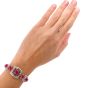 GIA Ruby Diamond 18K Gold Oval Cabochon Bracelet