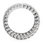 Wide 6 Row Diamond Eternity Band Ring Size 7.5