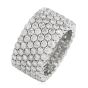 Wide 6 Row Diamond Eternity Band Ring Size 7.5