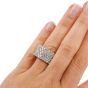 Wide 6 Row Diamond Eternity Band Ring Size 7.5