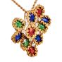 Vintage 1.20cttw Diamond 18k Gold Encrusted Enamel Brooch Pin l Dover Jewelry
