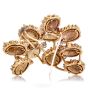Vintage 1.20cttw Diamond 18k Gold Encrusted Enamel Brooch Pin l Dover Jewelry