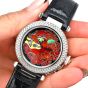 Cartier Pasha 2495 Chinese Guardian Dragon Cloisonné gold Watch