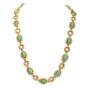 Vintage 1970S  Diamond GIA Natural Ruby Carved Jade Pendant Necklace