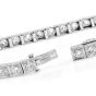 Antique Deco 10.85cts  Diamond Platinum Square Link Bracelet |Dover Jewelry|