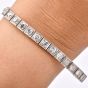 Antique Deco 10.85cts  Diamond Platinum Square Link Bracelet |Dover Jewelry|