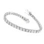 Modern 12.48 Diamond 18K White Gold Classic Tennis Line Bracelet