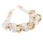 Seaman Schepps Rock Crystal 18K Gold Large Link Bracelet-Dover Jewelry