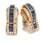 C. Krypell Diamond Sapphire 18K Gold Earrings