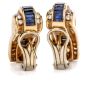 C. Krypell Diamond Sapphire 18K Gold Earrings