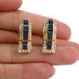 C. Krypell Diamond Sapphire 18K Gold Earrings