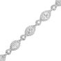 Estate 4.25ct Marquise Cut Diamond 18K White Gold Infinity Link Diamond Bracelet