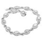 Estate 4.25ct Marquise Cut Diamond 18K White Gold Infinity Link Diamond Bracelet