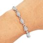 Estate 4.25ct Marquise Cut Diamond 18K White Gold Infinity Link Diamond Bracelet