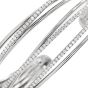 Modern Crossover 3.85cts Diamond 18K White Gold Cuff Bangle Bracelet