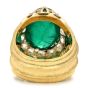 Buccellati Vintage  Fine Cabousion Emerald Diamond 18K Gold Ring
