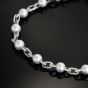Estate 22.00 carats Diamond Southsea Pearl 18K Gold  Link Necklace