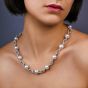 Estate 22.00 carats Diamond Southsea Pearl 18K Gold  Link Necklace