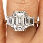 GIA 5.47cts Diamond I-VVS2 Engagement Diamond Three stone Ring
