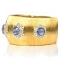 Buccellati Vintage Cabochon Blue Sapphire 18K Gold Cuff Bracelet