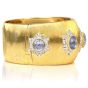 Buccellati Vintage Cabochon Blue Sapphire 18K Gold Cuff Bracelet