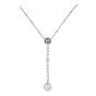 Cartier Calin Collection Heart Diamond Tahitian South Sea Pearl Lariat Drop Gold-Necklace