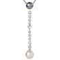 Cartier Calin Collection Heart Diamond Tahitian South Sea Pearl Lariat Drop Gold-Necklace