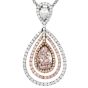 3.76cts GIA Natural Light Pink Platinum18k Diamond Necklace Pendant