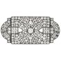 Antique Art Deco 5.50ct Diamond Platinum Filigree Geometric Open Brooch Pin