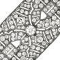 Antique Art Deco 5.50ct Diamond Platinum Filigree Geometric Open Brooch Pin