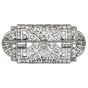 Antique Art Deco 5.50ct Diamond Platinum Filigree Geometric Open Brooch Pin
