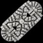 Antique Art Deco 5.50ct Diamond Platinum Filigree Geometric Open Brooch Pin
