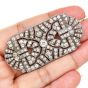 Antique Art Deco 5.50ct Diamond Platinum Filigree Geometric Open Brooch Pin