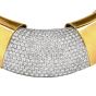 Italian Diamond Gold 18K Cleopatra Wide Choker Collar Necklace 31.66cts