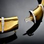 Italian Diamond Gold 18K Cleopatra Wide Choker Collar Necklace 31.66cts