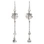 Gucci Vintage Diamond 18K White Gold Ball Bead Dangle Drop Earrings|Dover Jewelry|