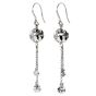 Gucci Vintage Diamond 18K White Gold Ball Bead Dangle Drop Earrings|Dover Jewelry|