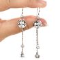 Gucci Vintage Diamond 18K White Gold Ball Bead Dangle Drop Earrings|Dover Jewelry|