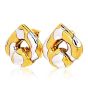 Marina B. Vintage 18K Two-Tone Gold Chestnut Pardy Clip-On Earrings